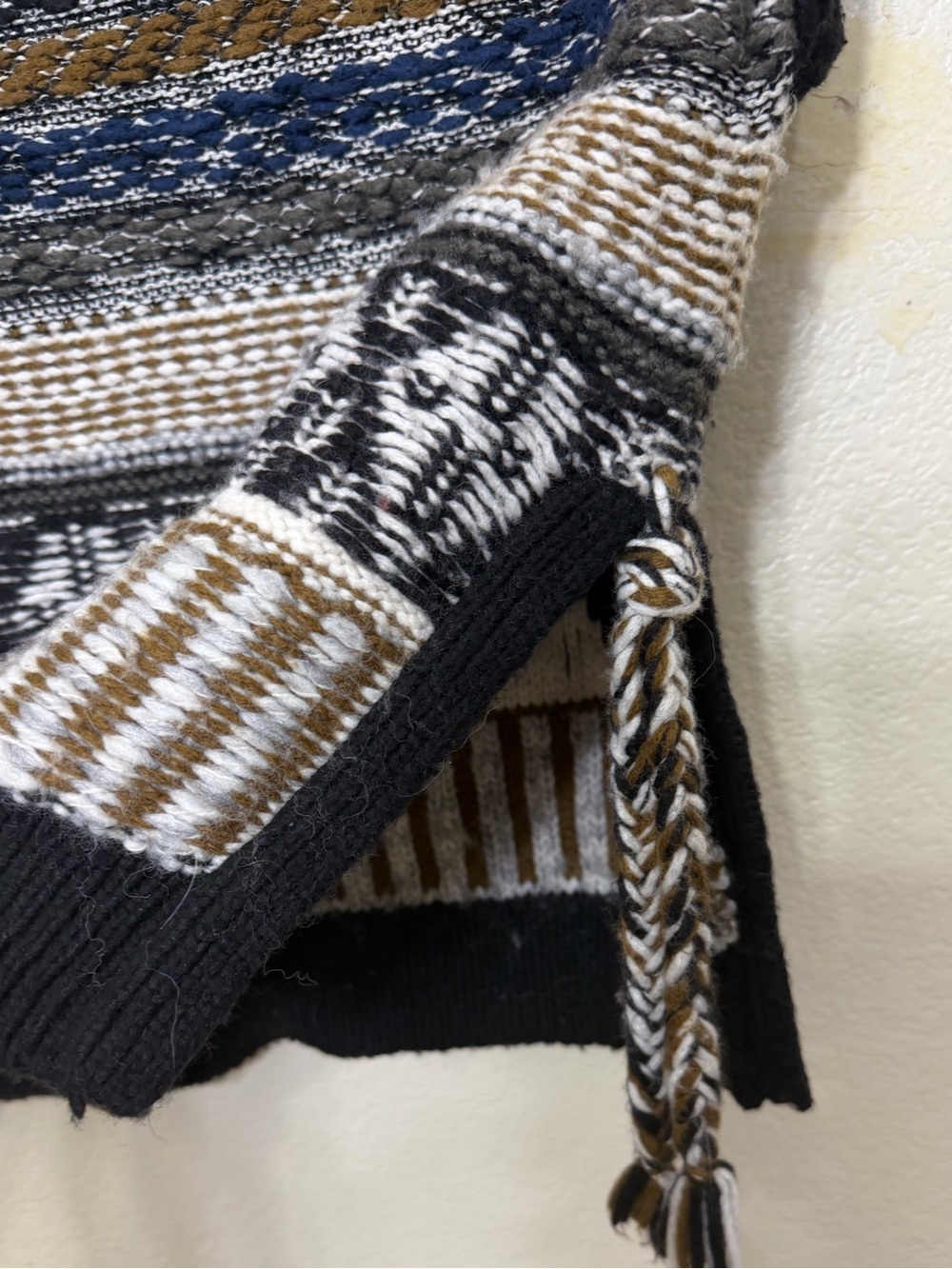 Madewell Tribal Alpaca Wool Sweater Vest Fair Isle Turtle Neck Size XS - Picture 9 of 11